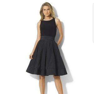 Lauren Ralph Lauren black pleated cocktail dress